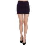 Gf Ferre Elegant Purple High Waist A Line Mini Skirt 4