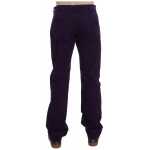 Gf Ferre Purple Cotton Stretch Slim Chinos 2