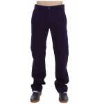Gf Ferre Purple Cotton Stretch Slim Chinos 4