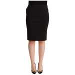 Gf Ferre Sleek Black Pencil Skirt Knee Length 3