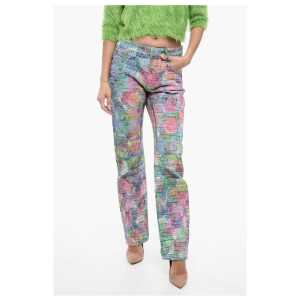 Givenchy Coated Cotton Regular Fit Denims With Zips 17cm
