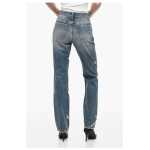 Givenchy Distressed Cotton Slim Fit Denims With Jewel Details 18cm 2