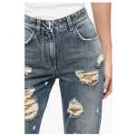 Givenchy Distressed Cotton Slim Fit Denims With Jewel Details 18cm 3