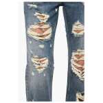 Givenchy Distressed Cotton Slim Fit Denims With Jewel Details 18cm 4