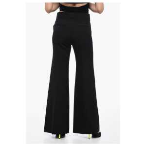 Givenchy Virgin Wool Wide Leg Pants With Concealed Closure 2