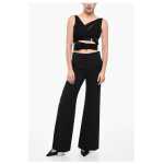 Givenchy Virgin Wool Wide Leg Pants With Concealed Closure 4