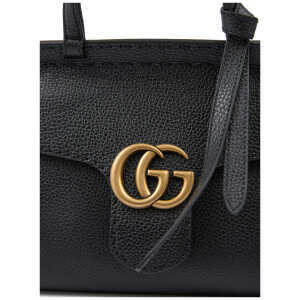 Gucci Black Leather Gg Marmont Handbag 2
