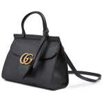 Gucci Black Leather Gg Marmont Handbag 3