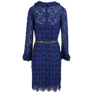 Gucci Blu Viscose And Cotton Mid Long Dress 2