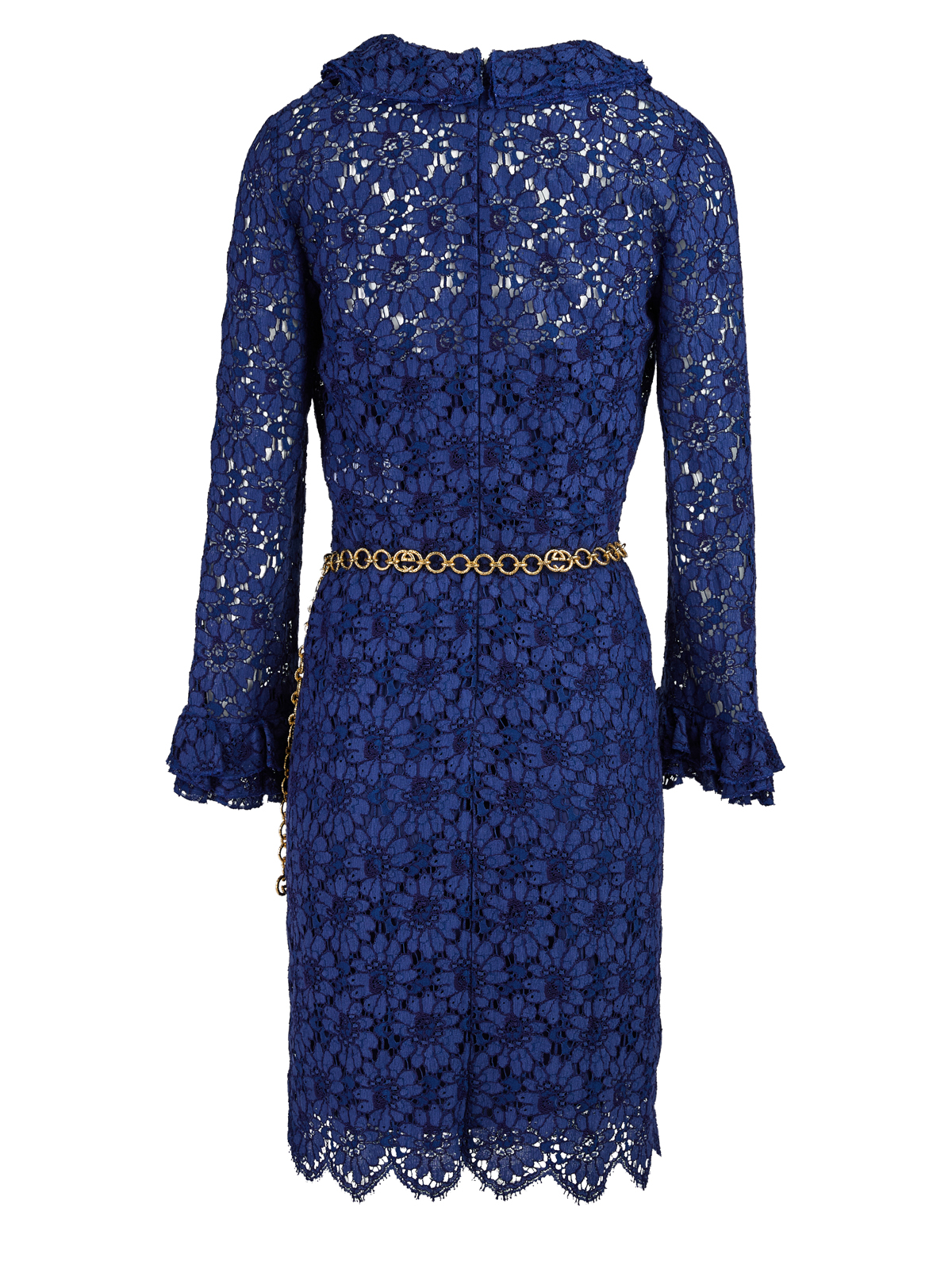 Gucci Blu Viscose And Cotton Mid Long Dress 2