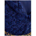 Gucci Blu Viscose And Cotton Mid Long Dress 4