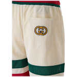 Gucci Cream Polyester Logo Shorts 3