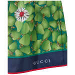 Gucci Green Flower Printed Silk Shorts 4