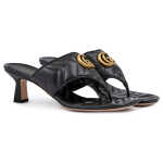 Gucci Mystic Black Nappa Charlotte Leather Sandals 2