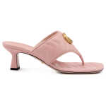 Gucci Mystic Pink Nappa Charlotte Leather Sandals