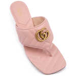 Gucci Mystic Pink Nappa Charlotte Leather Sandals 5