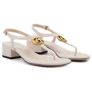 Gucci Mystic White Nappa Charlotte Leather Sandals 2