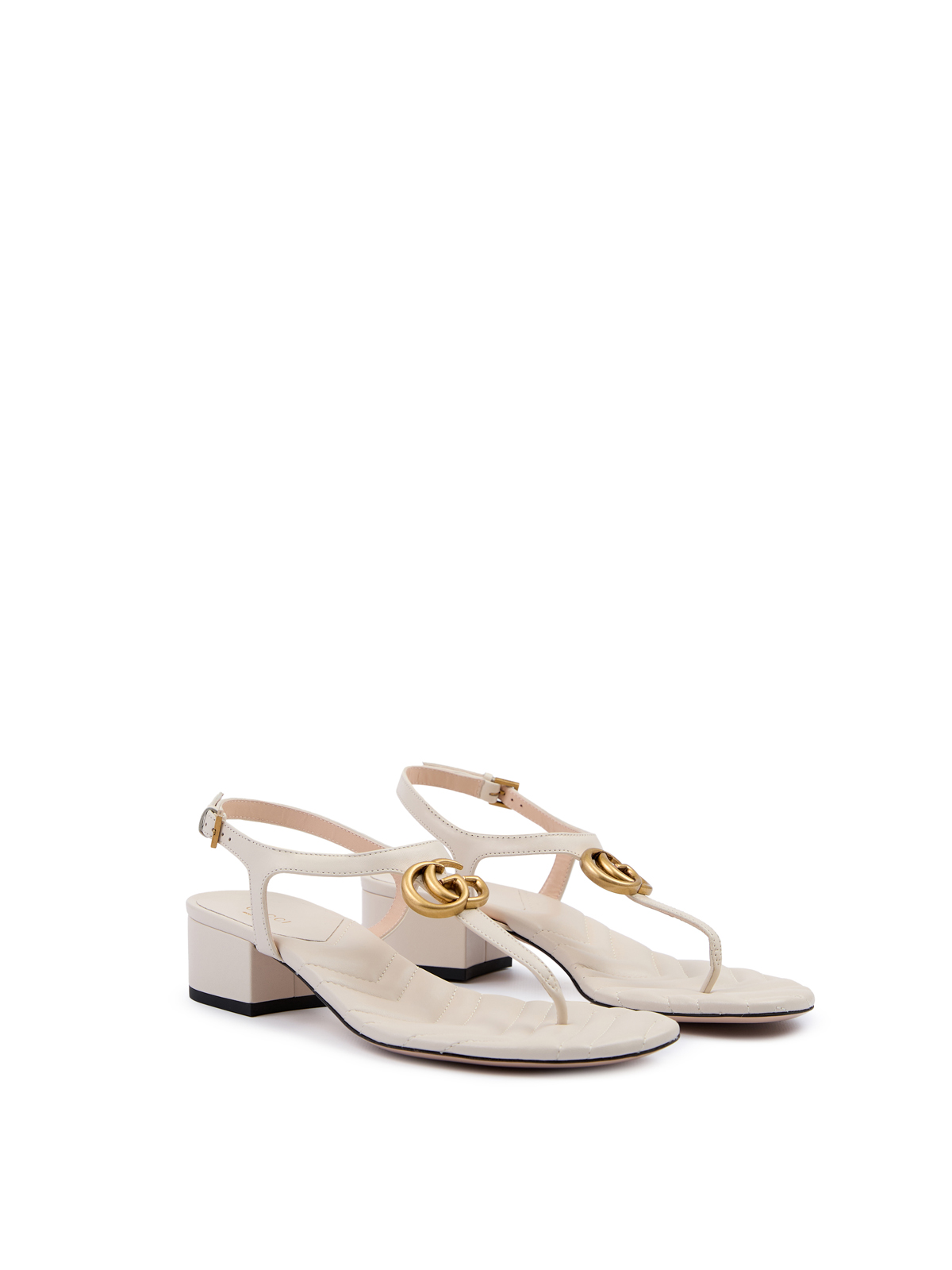 Gucci Mystic White Nappa Charlotte Leather Sandals 2