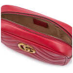 Gucci Red Leather Gg Marmont Camera Bag 5