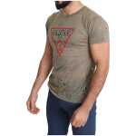 Guess Chic Brown Cotton Stretch Tee 3