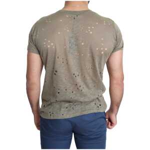 Guess Chic Brown Cotton Stretch Tee