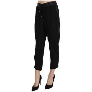 Guess Chic High Waist Cropped Pants In Elegant Black