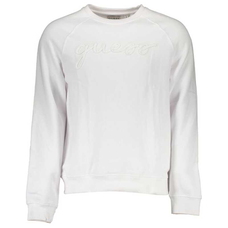 Guess Jeans White Cotton Unisex Sweatshirt, theFeinheit