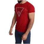 Guess Radiant Red Cotton Stretch T Shirt
