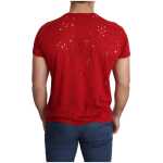 Guess Radiant Red Cotton Stretch T Shirt 2