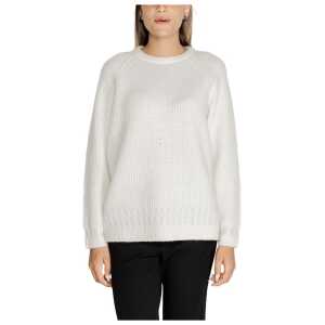 Guess White Polyester Sweater
