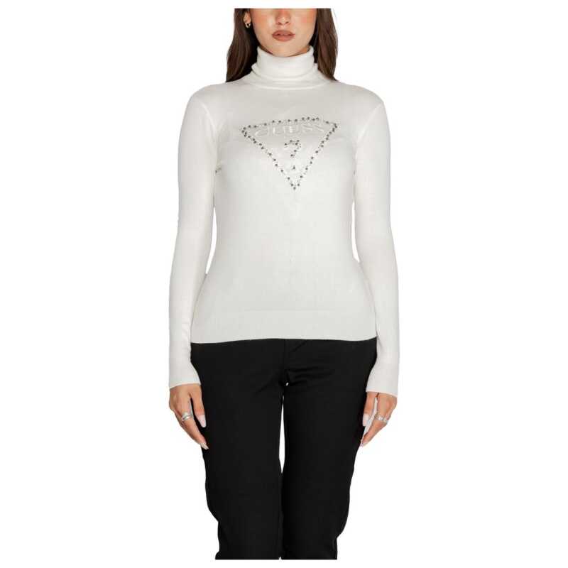 Guess White Viscose Turtleneck, theFeinheit