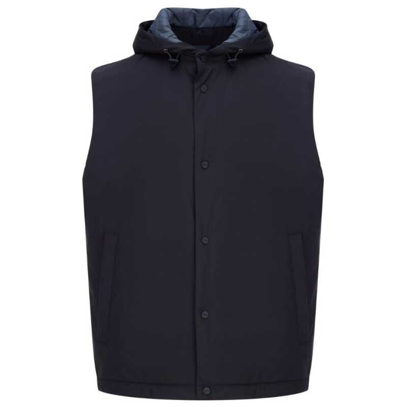 Herno Blue Nylon Vest, theFeinheit