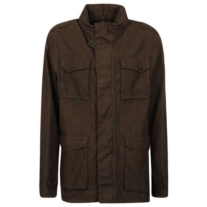 Herno Brown Linen Jacket, theFeinheit