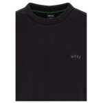 Hugo Boss Elegant Black Cotton Round Neck Sweatshirt