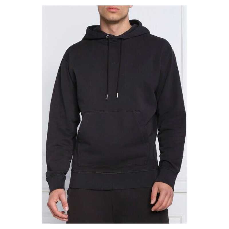 Hugo Boss Elegant Dark Blue Cotton Hooded Sweatshirt, theFeinheit