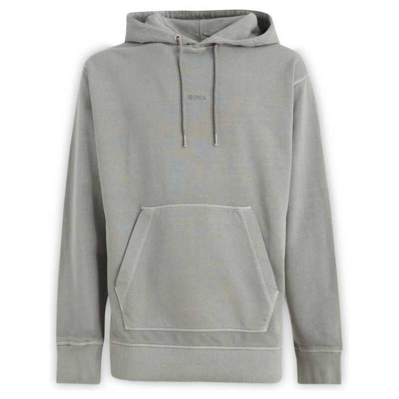 Hugo Boss Elegant Grey Cotton Hooded Sweatshirt, theFeinheit