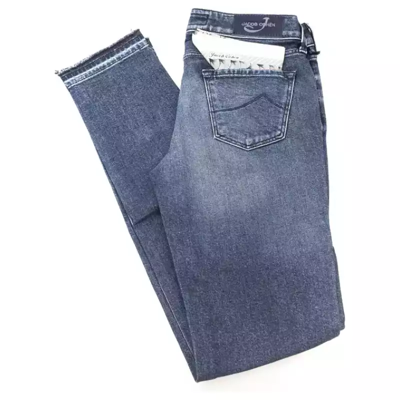 Jacob Cohen Blue Cotton Women Jeans, theFeinheit