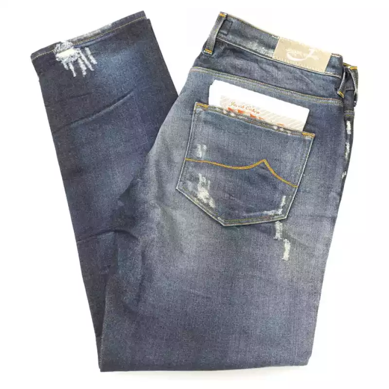 Jacob Cohen Blue Cotton Women&#8217;s Jeans with Pony Skin Label, theFeinheit