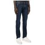 Jacob Cohen Elegant Blue Denim With Suede Accent 3