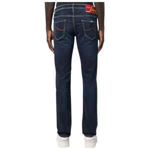 Jacob Cohen Elegant Blue Denim With Suede Accent