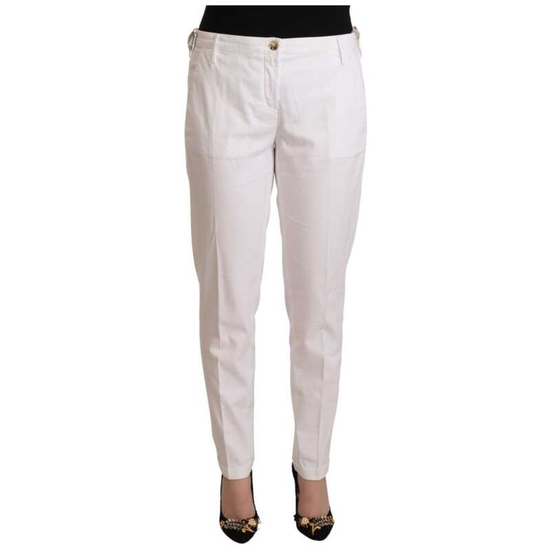 Jacob Cohen White Mid Waist Tapered Birgitte Pants, theFeinheit