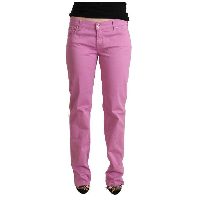 Jacob Cohen Pink Cotton Low Waist Denim Tapered Jeans, theFeinheit