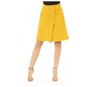 Jacob Cohen Yellow Wool Women Skirt 3