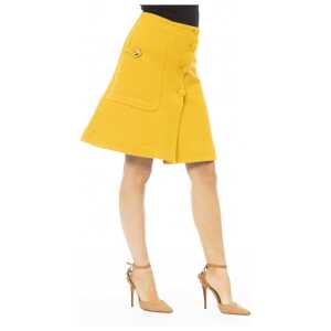 Jacob Cohen Yellow Wool Women Skirt