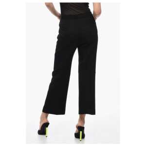 Jil Sander Grain De Poudre Wool Flared Pants With Belt 2