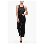 Jil Sander Grain De Poudre Wool Flared Pants With Belt 4