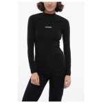 Jil Sander Long Sleeved Tech Fabric Top With Printed Logo