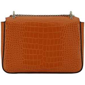 Jimmy Choo Amber Orange Leather Shoulder Bag