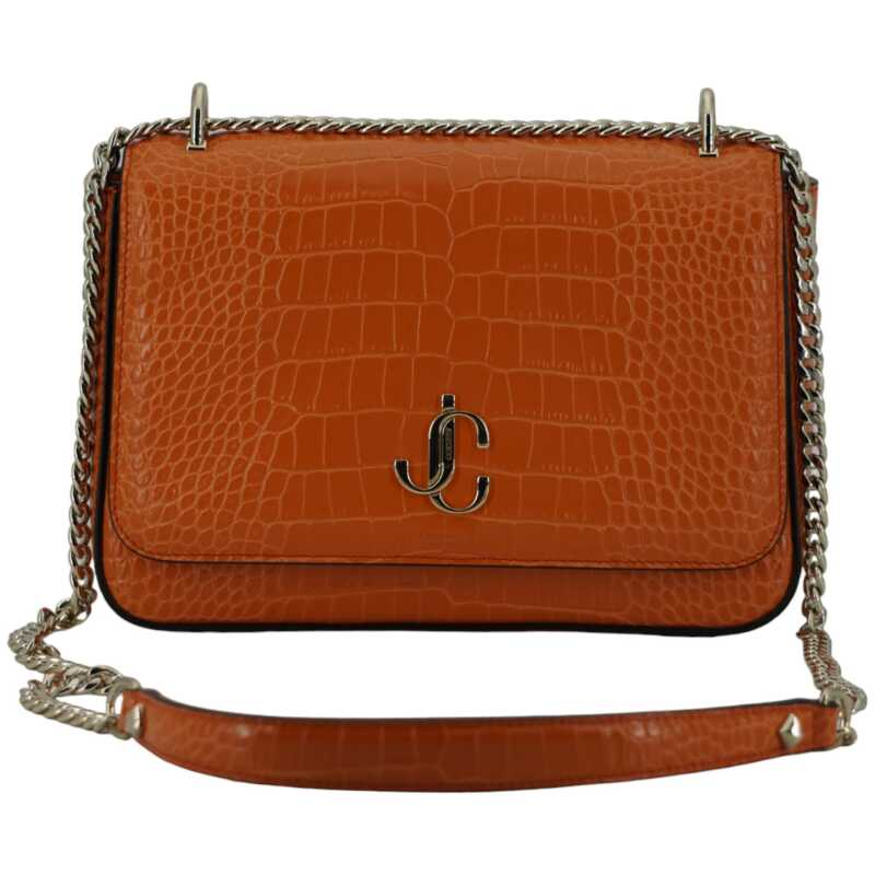Jimmy Choo Amber Orange Leather Shoulder Bag, theFeinheit