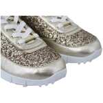 Jimmy Choo Antique Gold Glitter Leather Sneakers 2